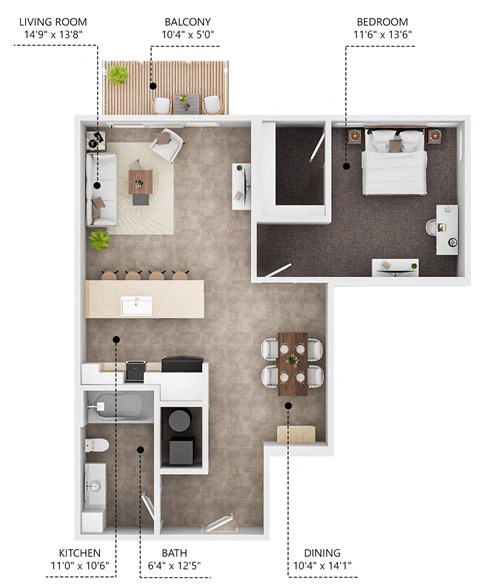 A10 Floor Plan at Level, Iowa   